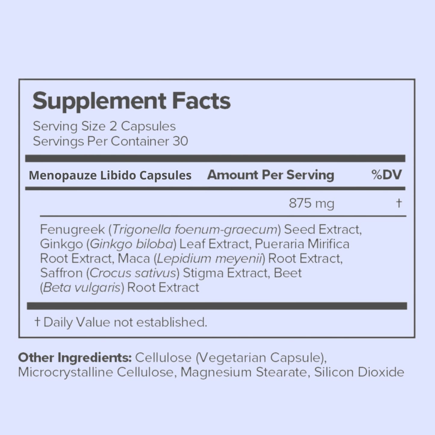 Menopauze Libido Capsules